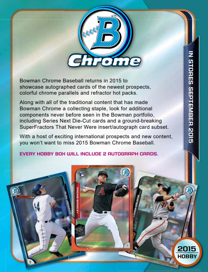 2015 Bowman Chrome Baseball Jumbo Pack