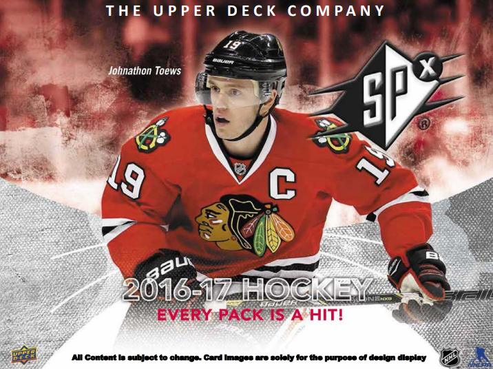 2016-17 Upper Deck SPx Hockey Hobby 10-Box Case