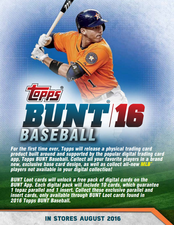 2016 Topps Bunt Baseball Hobby Box