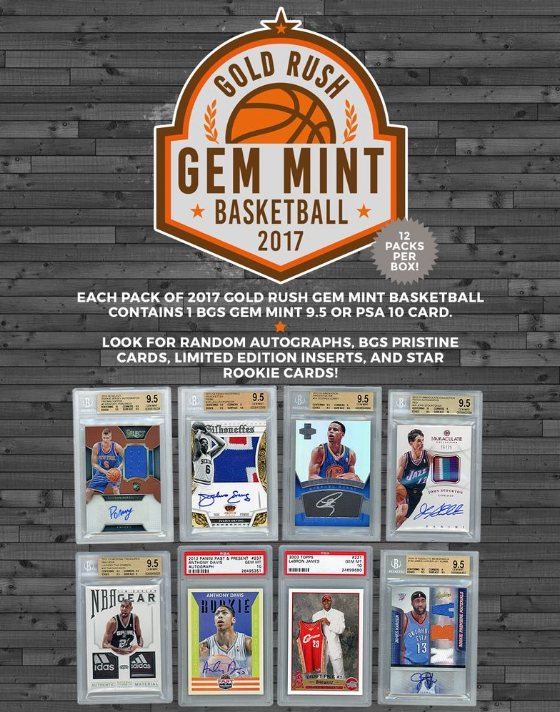 2017 Gold Rush Gem Mint Basketball Pack