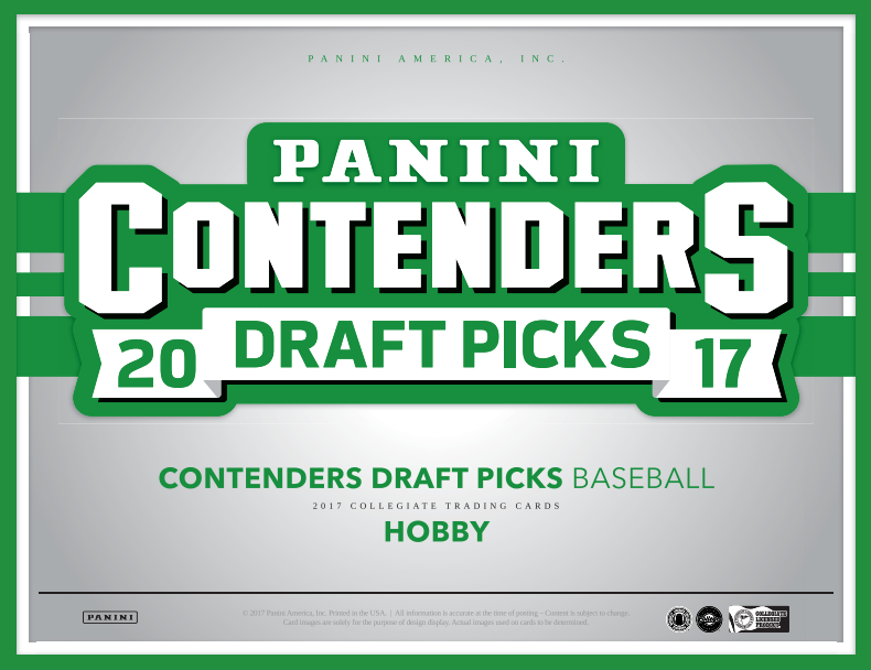 2017 Panini Contenders Draft Picks Baseball Hobby 12-Box Case