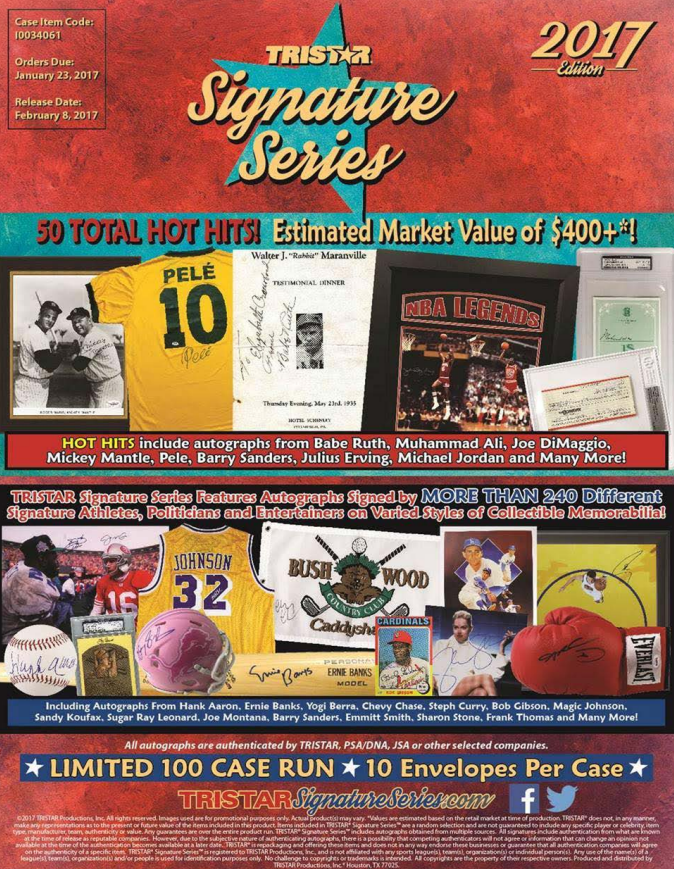 2017 Tristar Signature Series Hobby 10-Box Case