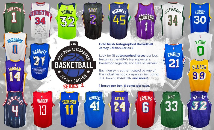 2018 Gold Rush Autographed Basketball Jersey Edition Box