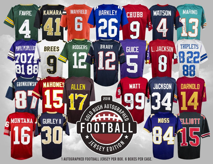 2018 Gold Rush Autographed Football Jersey Edition Box