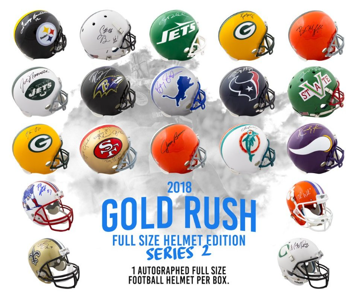 2018 Gold Rush Autographed Full Size Helmet Edition Series 2 Box