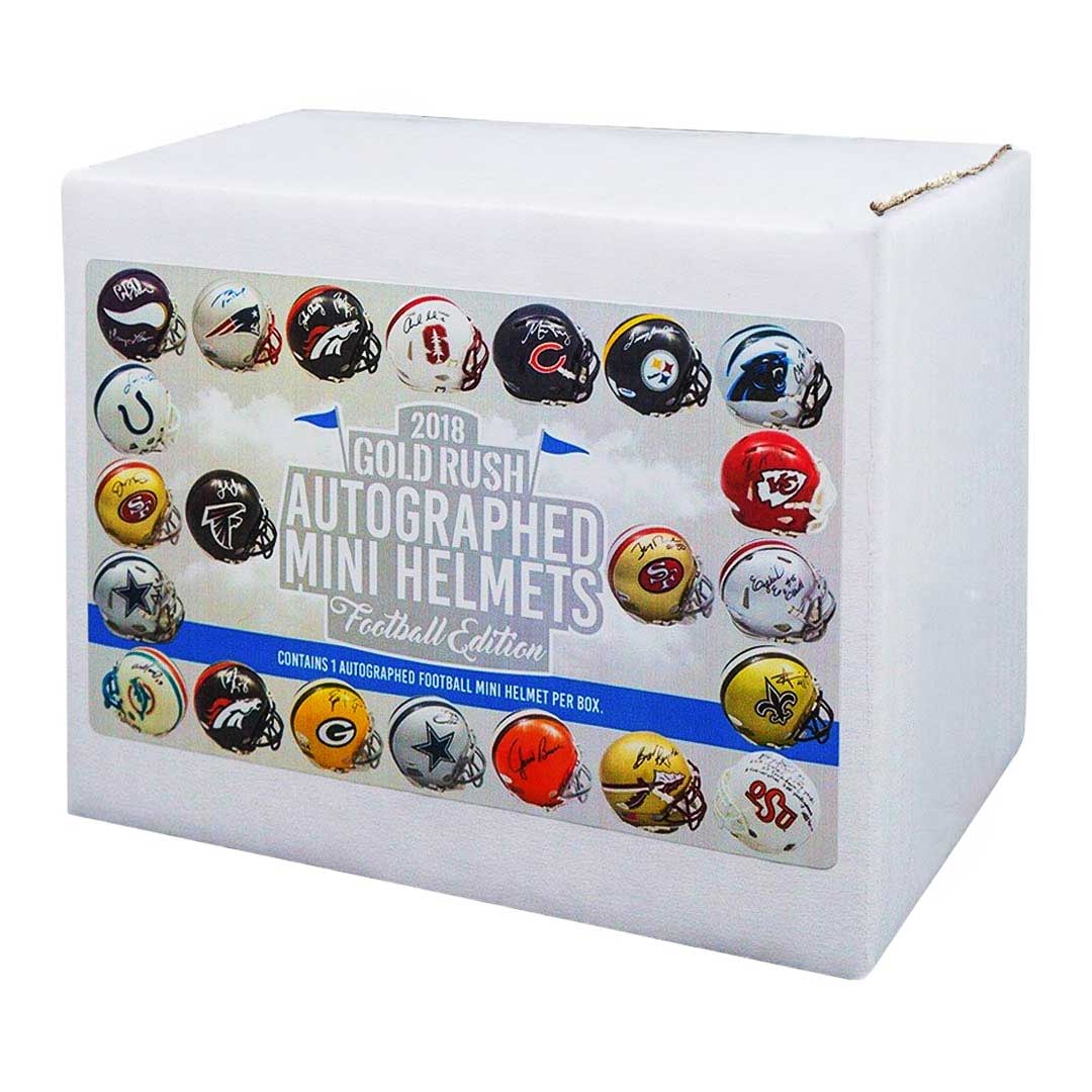 2018 Gold Rush Autographed Mini Helmet Football Edition Box