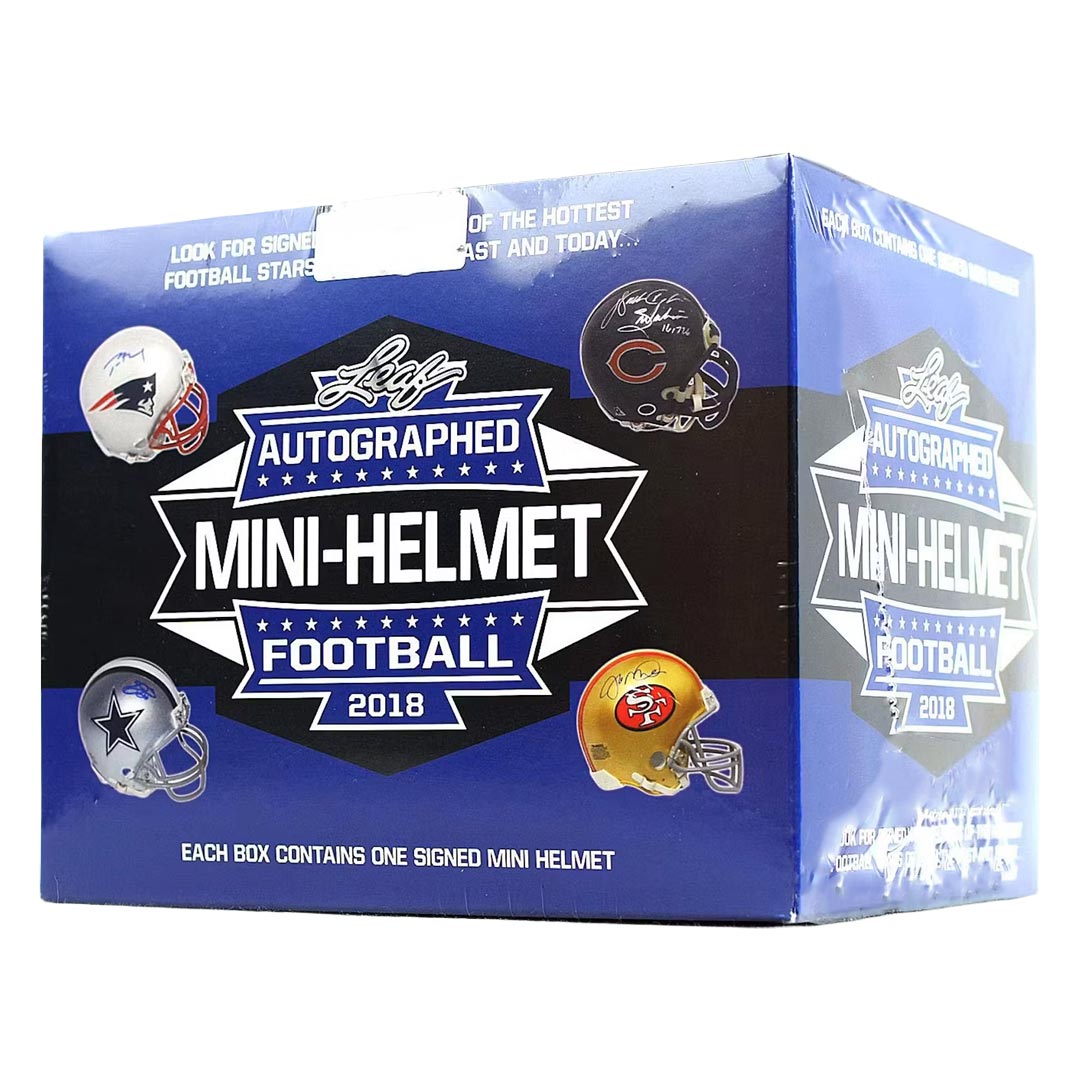2018 Leaf Autographed Mini Helmet Football Box