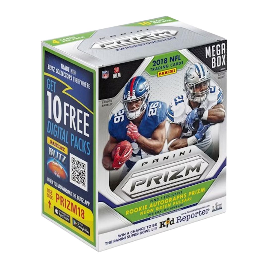 2018 Panini Prizm Football Mega Box - Neon Green Pulsar