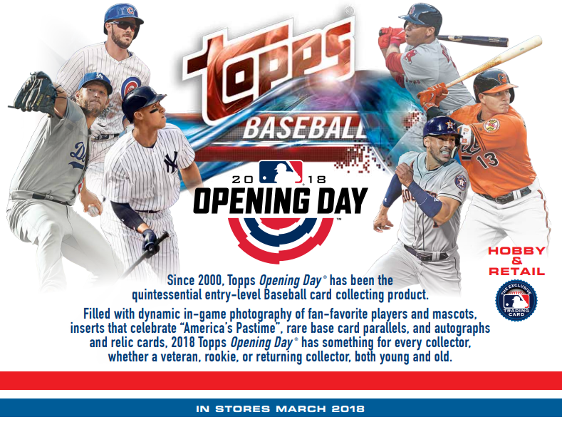 2018 Topps Opening Day Baseball Blaster Box 