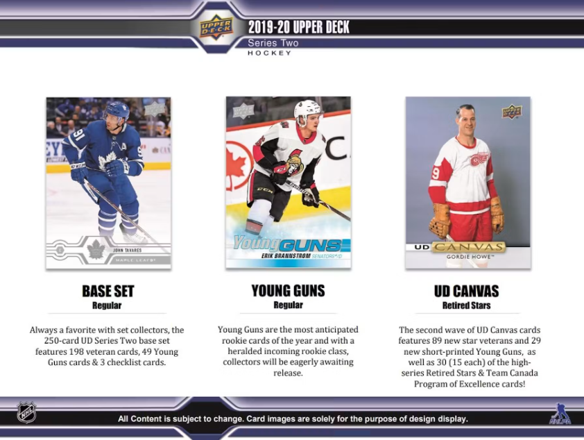 2019-20 Upper Deck Series 2 Hockey Blaster Box (Oversized Young Guns!)