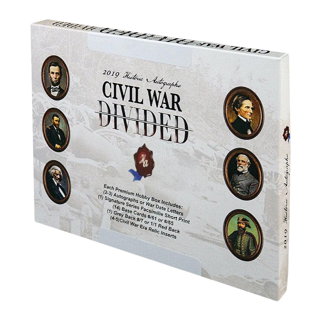 2019 Historic Autographs Civil War Divided Hobby Box