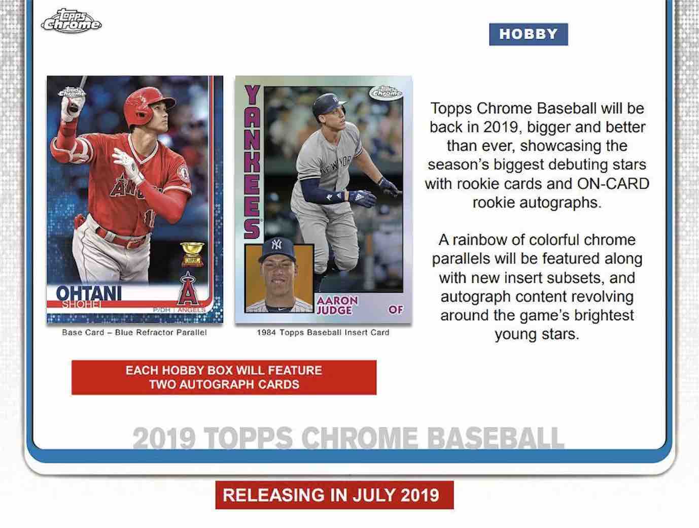 2019 Topps Chrome Baseball Hobby Pack
