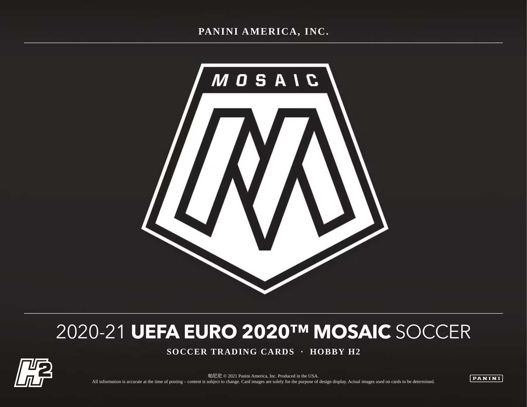 2020-21 Panini Mosaic UEFA Euro Soccer H2 Hobby Hybrid Box