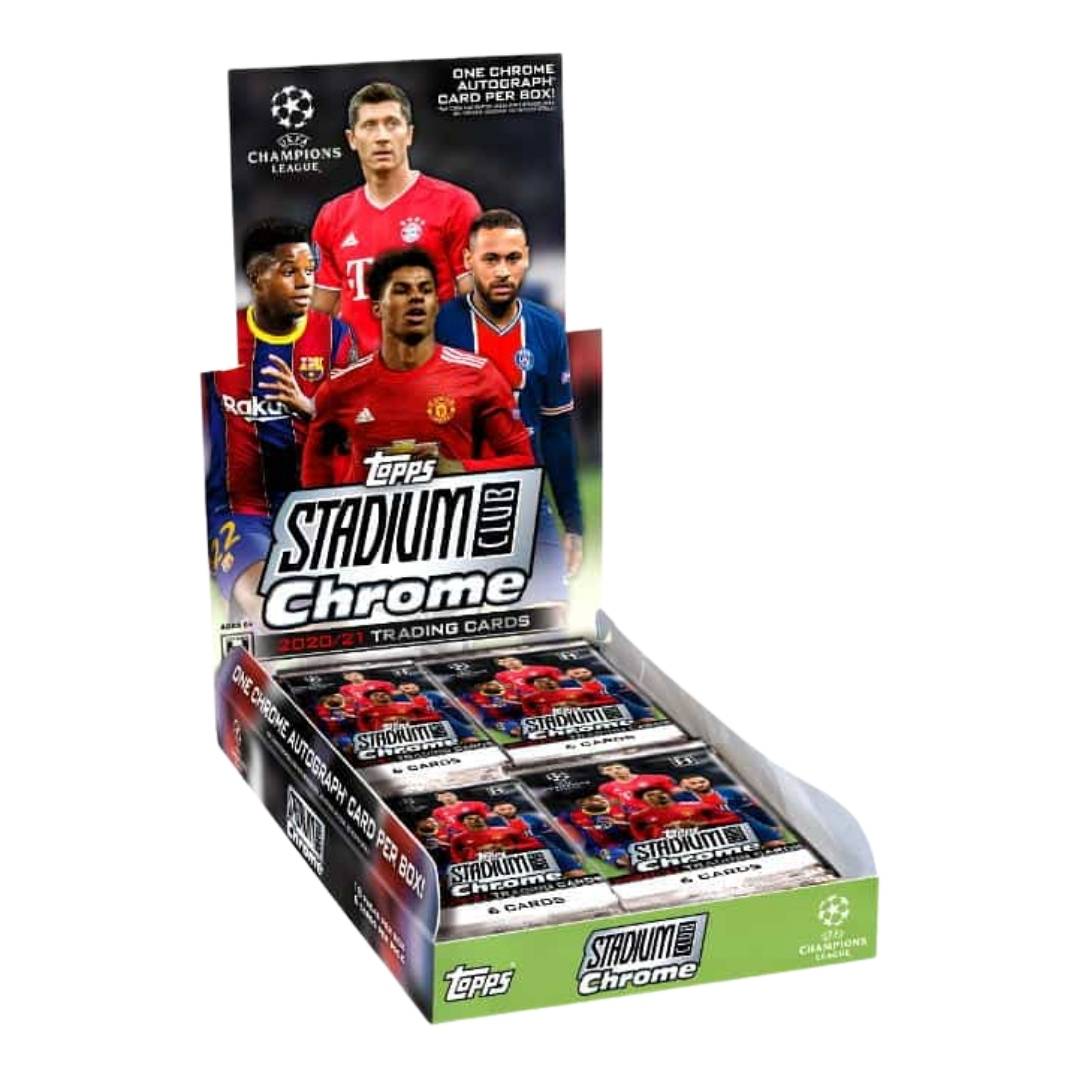 2020-21 Topps UEFA Stadium Club Chrome Soccer Hobby Box (Slightly Damaged)
