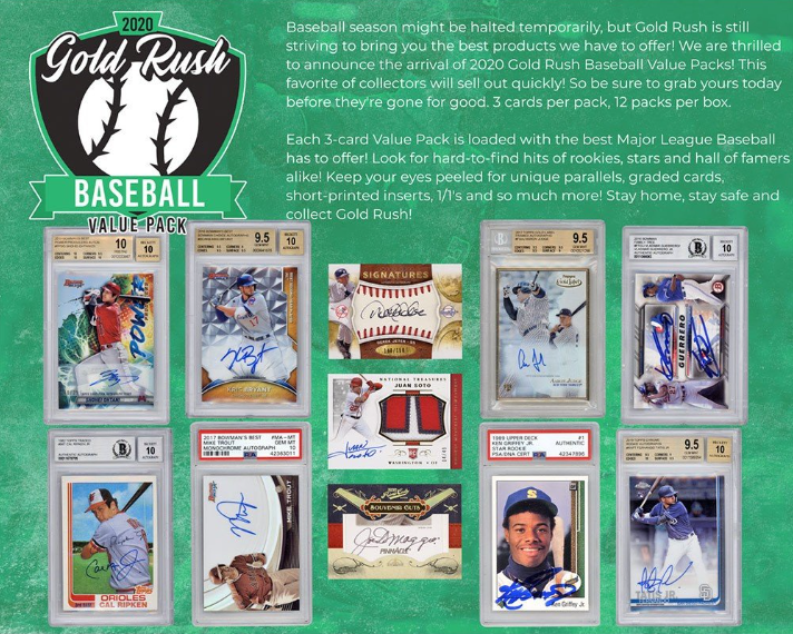 2020 Gold Rush Value Pack Baseball 12-Pack Box