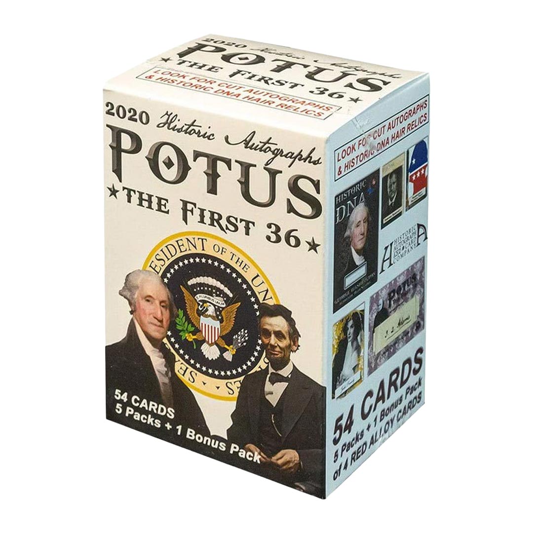2020 Historic Autographs P.O.T.U.S. The First 36 Blaster Box
