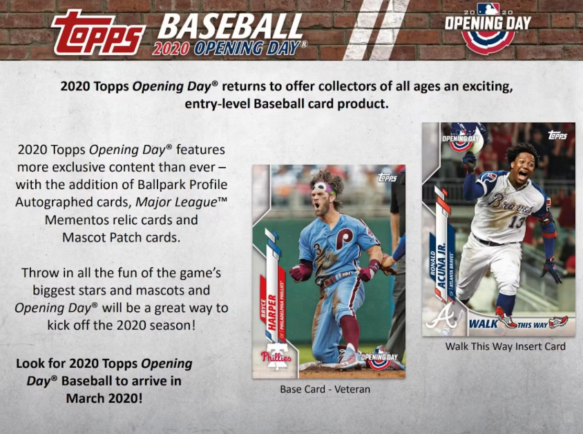 2020 Topps Opening Day Baseball Blaster 40-Box Case