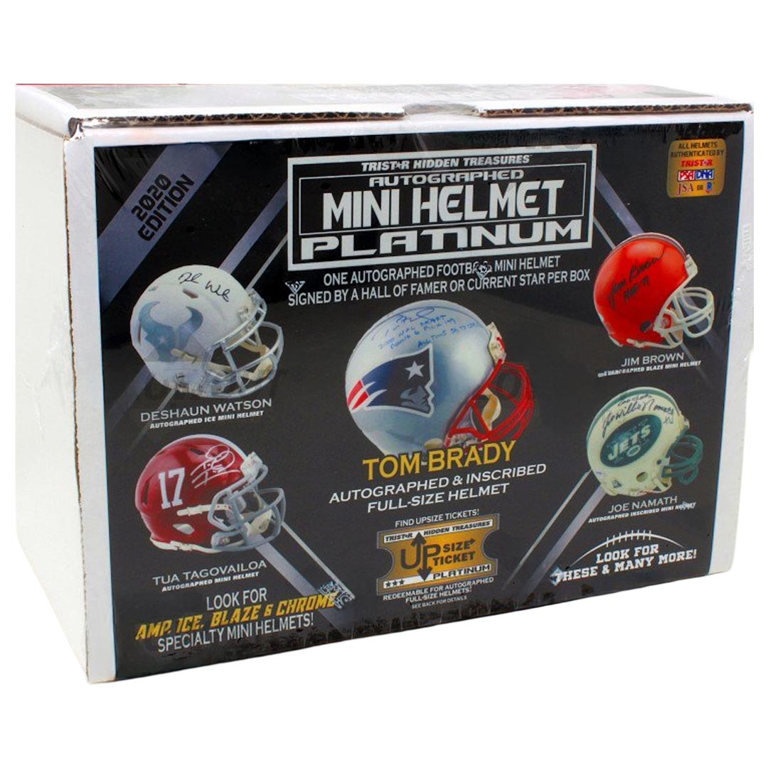 2020 Tristar H/T Football Mini Helmet Platinum Edition Box