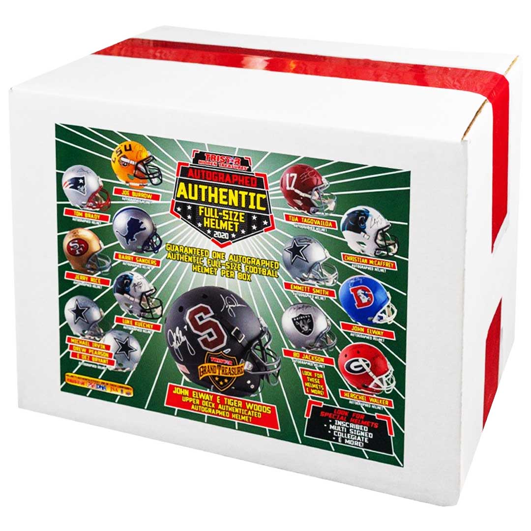 2020 TriStar Hidden Treasures Autographed Full Size Helmet Football Hobby Box