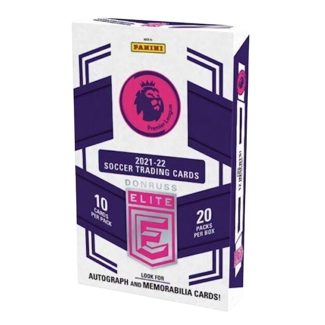 2021-22 Panini Donruss Elite Premier League EPL Soccer Retail 20-Pack Box