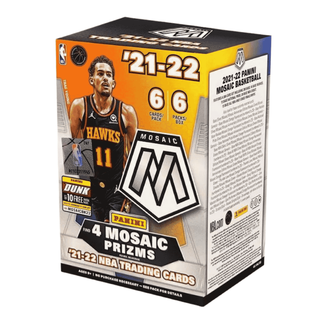2021-22 Panini Mosaic Basketball 8-Pack Blaster Box (Orange Fluorescent Prizms)