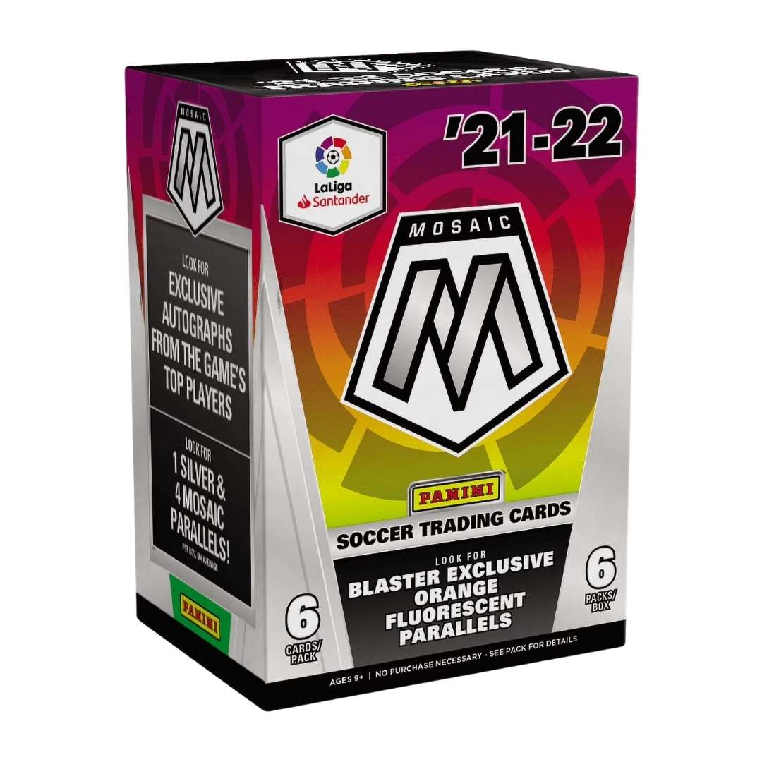 2021-22 Panini Mosaic La Liga Soccer 6-Pack Blaster Box (Orange Fluorescent Parallels!)