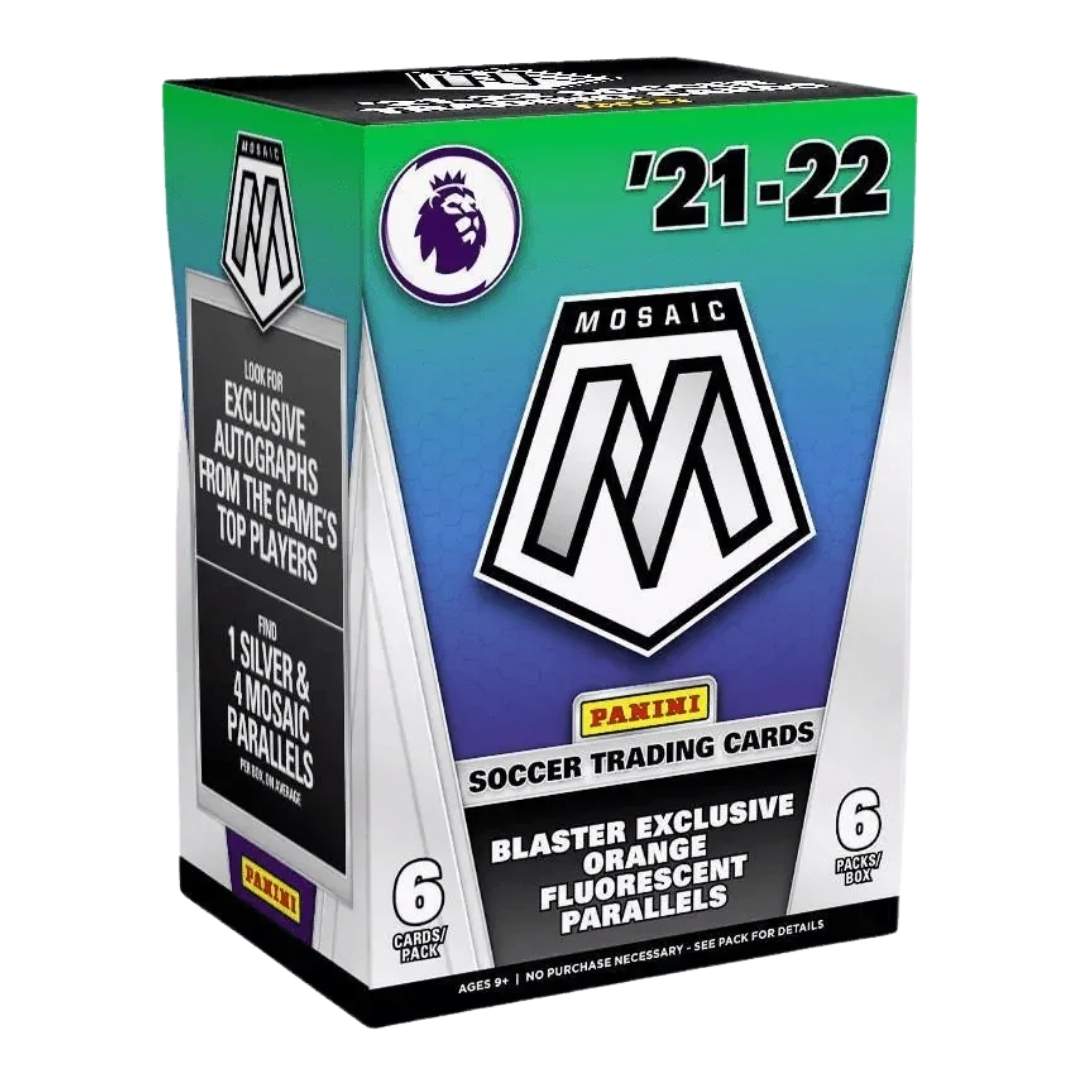 2021-22 Panini Mosaic Premier League Soccer Fanatics Blaster Box (Reactive Blue Parallels!)