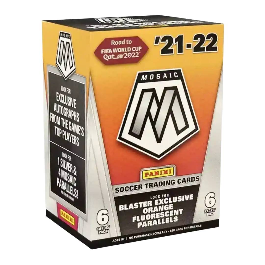 2021-22 Panini Mosaic Road to FIFA World Cup Soccer Blaster Box (Orange Fluorescent Parallels!)