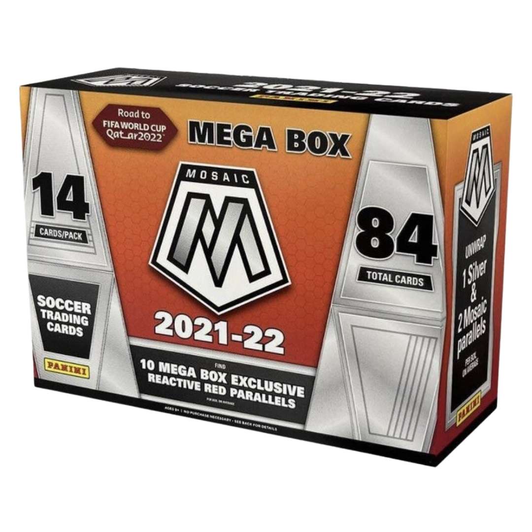 2021-22 Panini Mosaic Road to FIFA World Cup Soccer Mega Box (Reactive Red Parallels!)