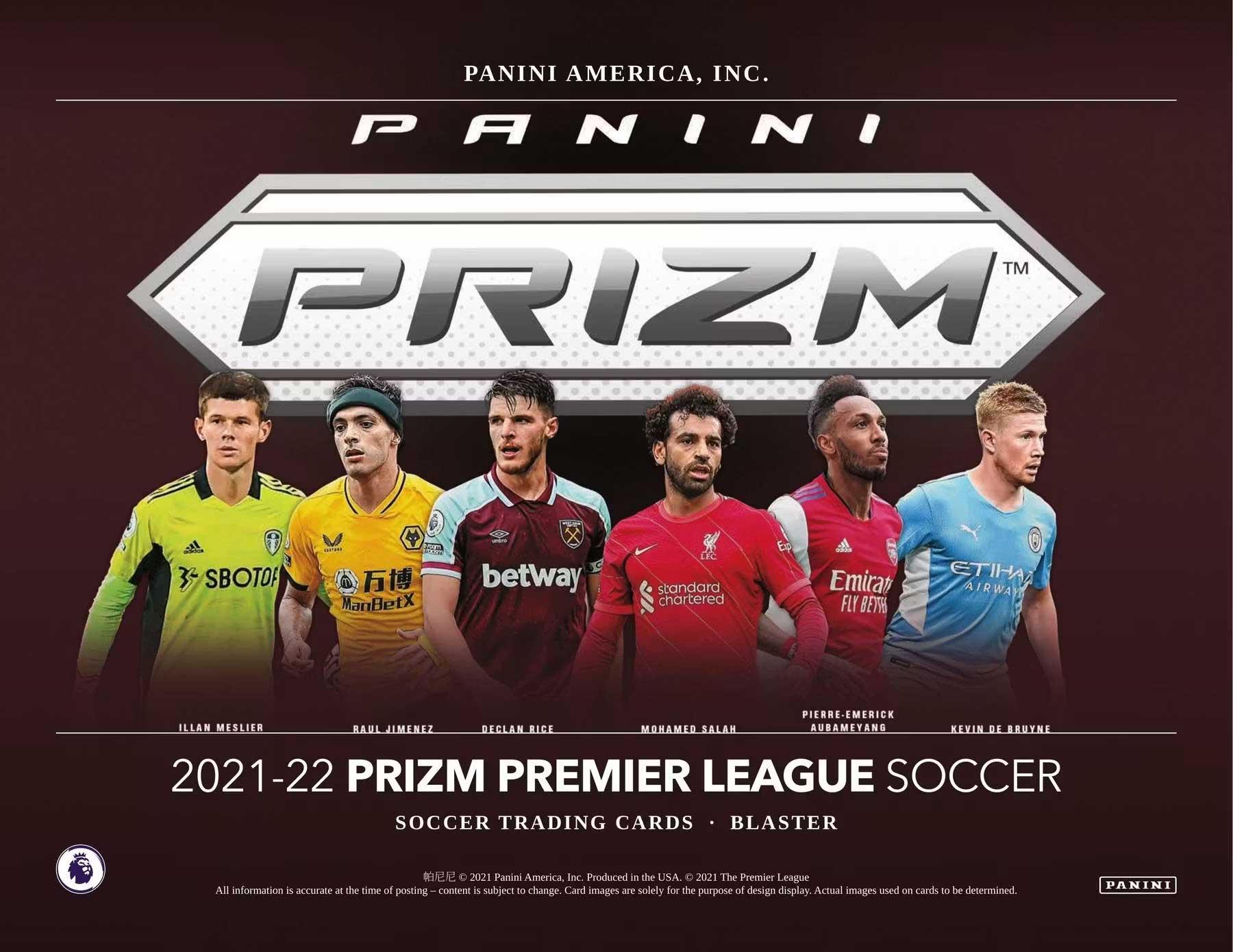 2021-22 Panini Prizm Premier League EPL Soccer 6-Pack Blaster -20 Box Case (Blue Prizms!) (Fanatics)