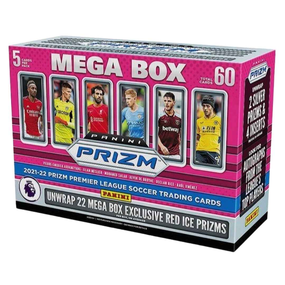 2021-22 Panini Prizm Premier League Soccer 60-Card Mega Box (Red Ice Prizms)