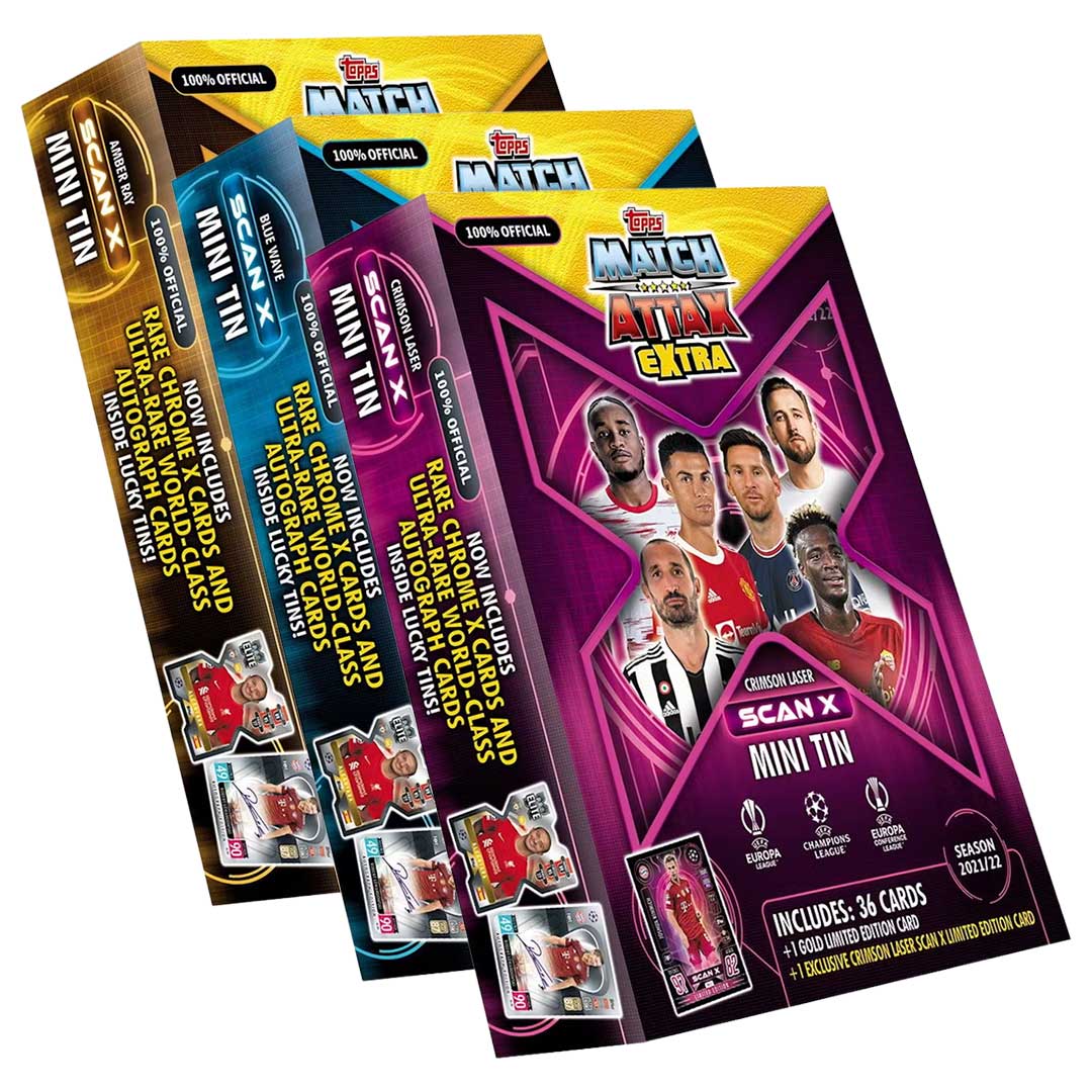 2021-22 Topps Match Attax Extra Soccer Mini 12-Tin Box