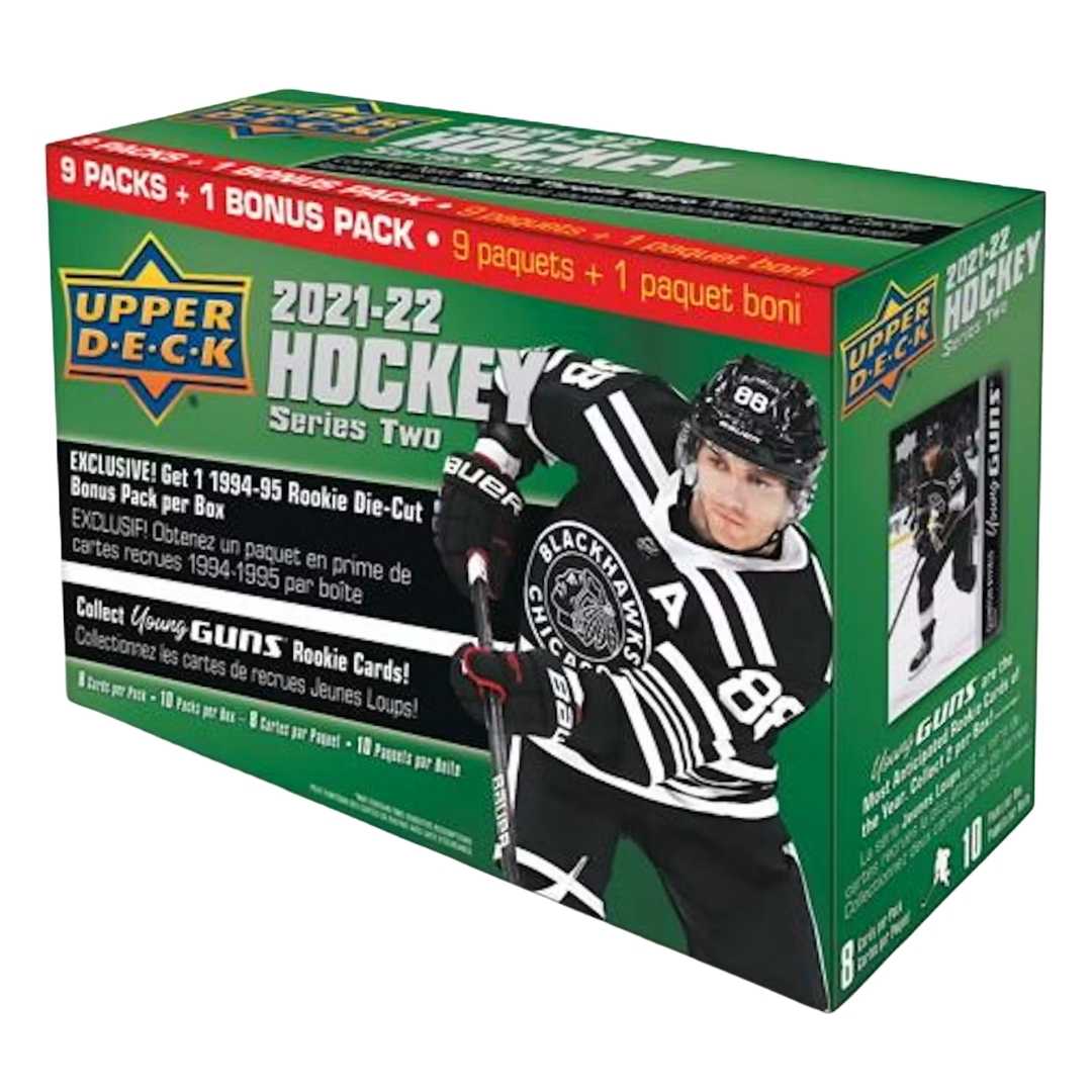 2021-22 Upper Deck Series 2 Hockey 10-Pack Mega Box (1994/95 Rookie Die-Cut Bonus Pack!)