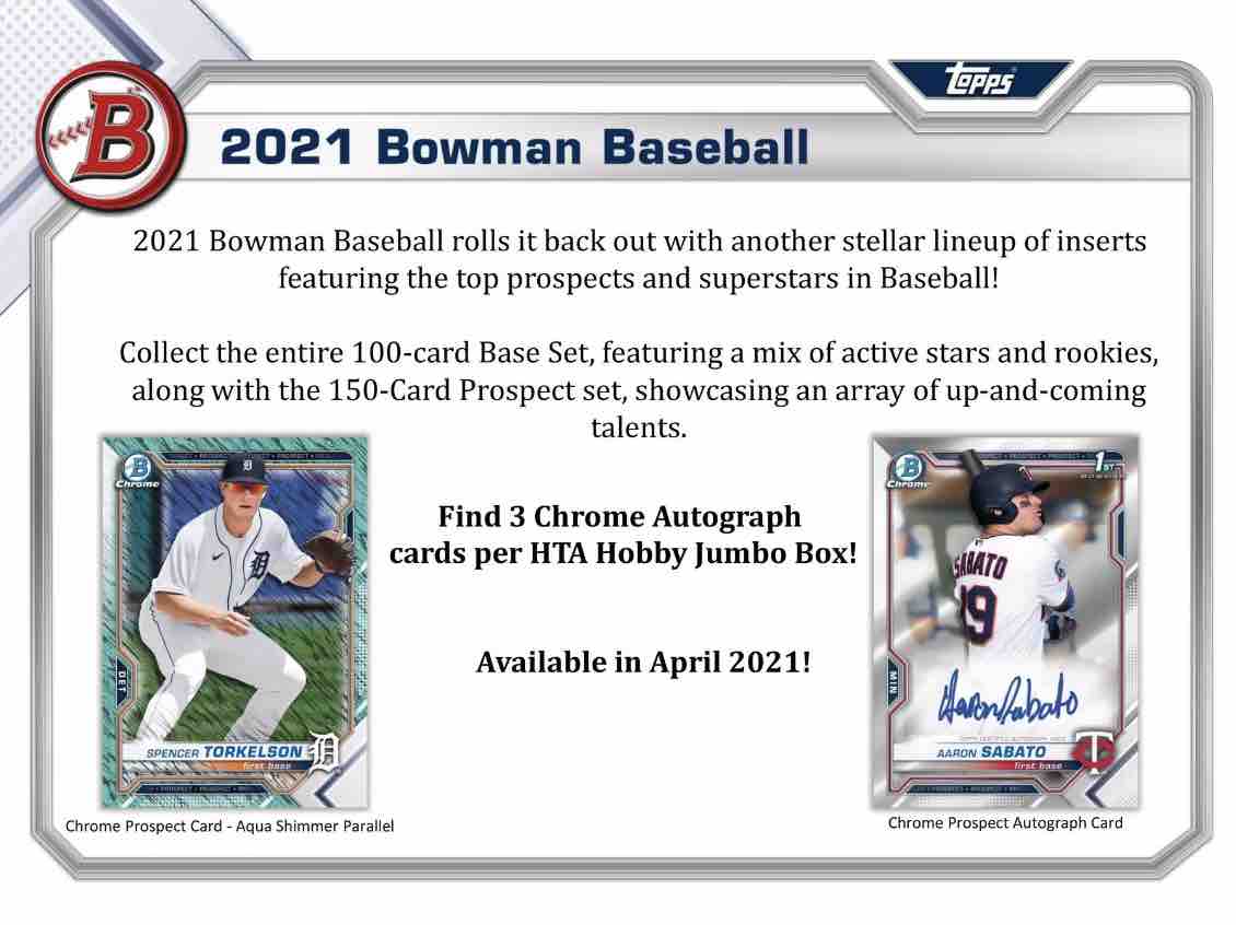 2021 Bowman Baseball Hobby Jumbo Pack