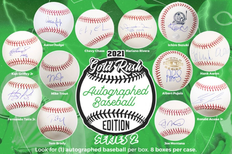 2021 Gold Rush Autographed Baseball Edition Series 2 8-Box Case