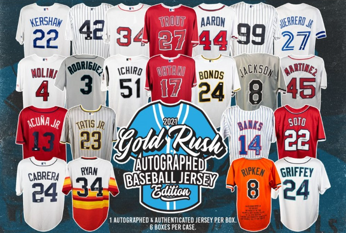 2021 Gold Rush Autographed Baseball Jersey Box