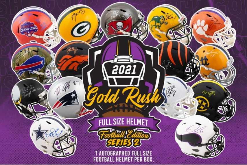 2021 Gold Rush Autographed Full-Size Helmet Edition Series 2 4-Box Case