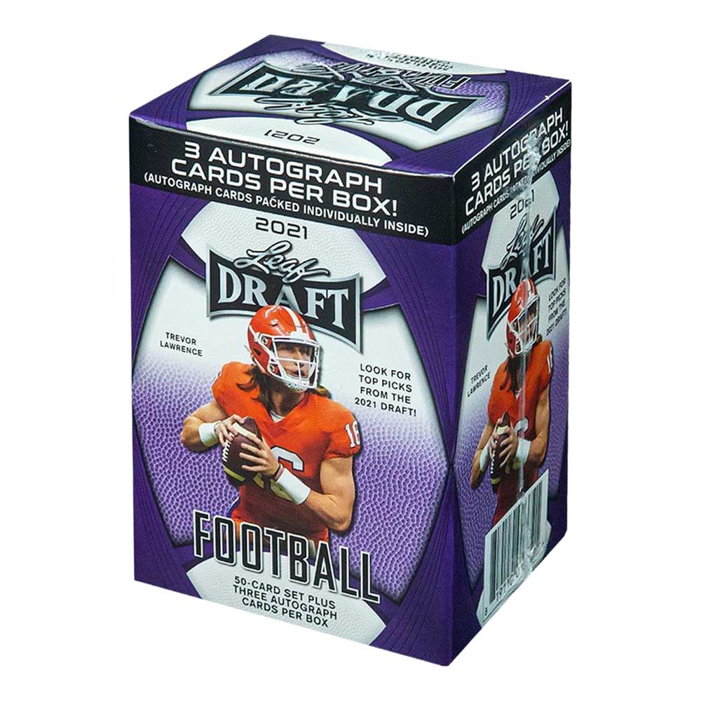 2021 Leaf Draft Football Premium Hobby Blaster Box