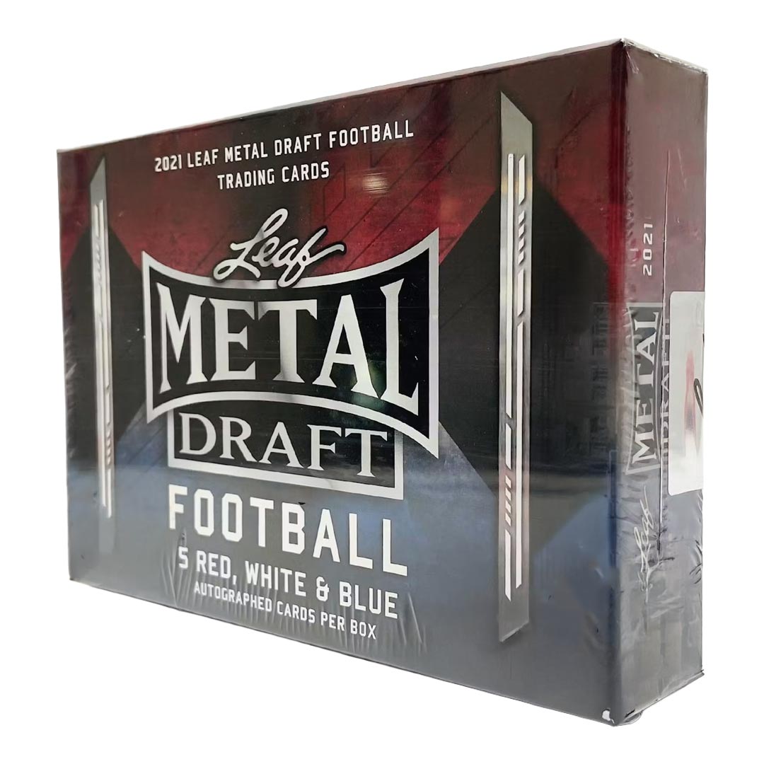 2021 Leaf Metal Draft Red, White & Blue Football Box