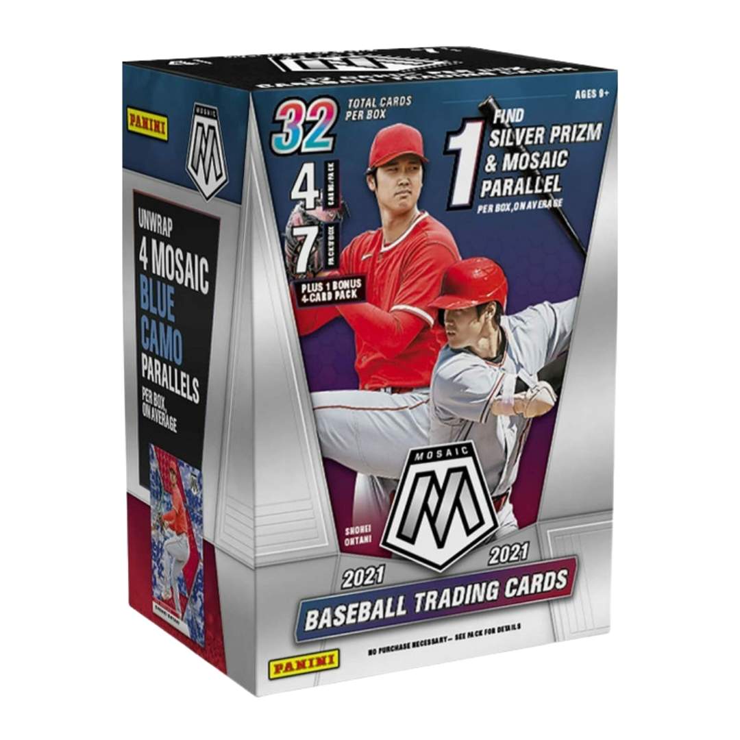 2021 Panini Mosaic Baseball 7-Pack Blaster Box (Green Parallels)
