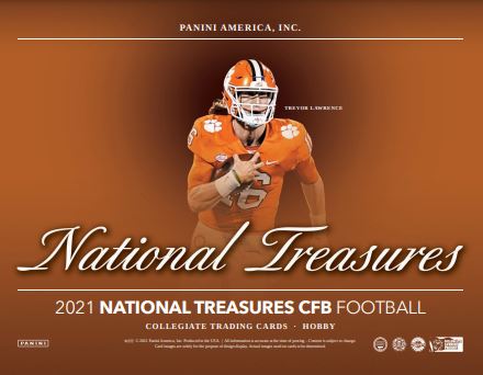 2021 Panini National Treasures Collegiate Football Hobby Box - 1st Off The Line (FOTL)
