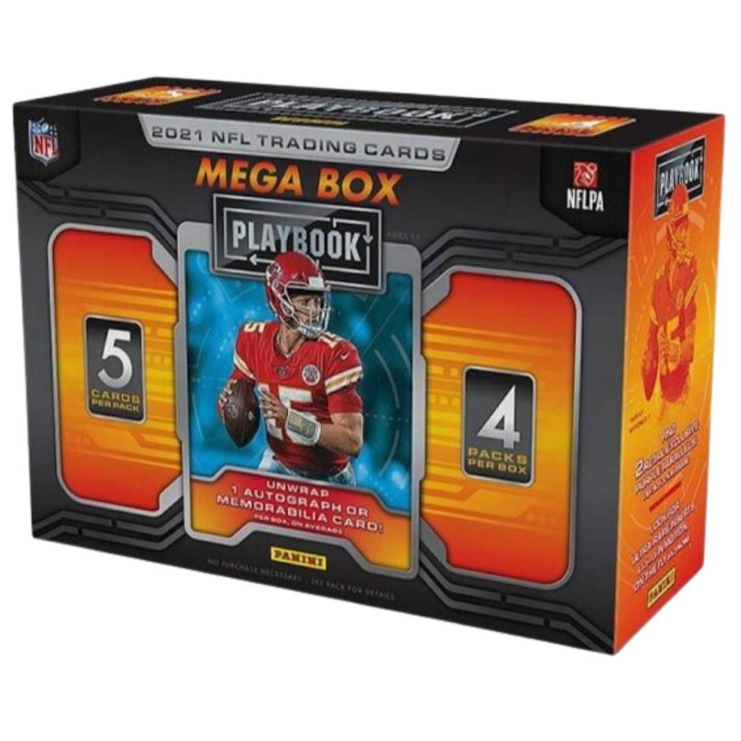 2021 Panini Playbook Football 4-Pack Mega Box (Purple Parallels)