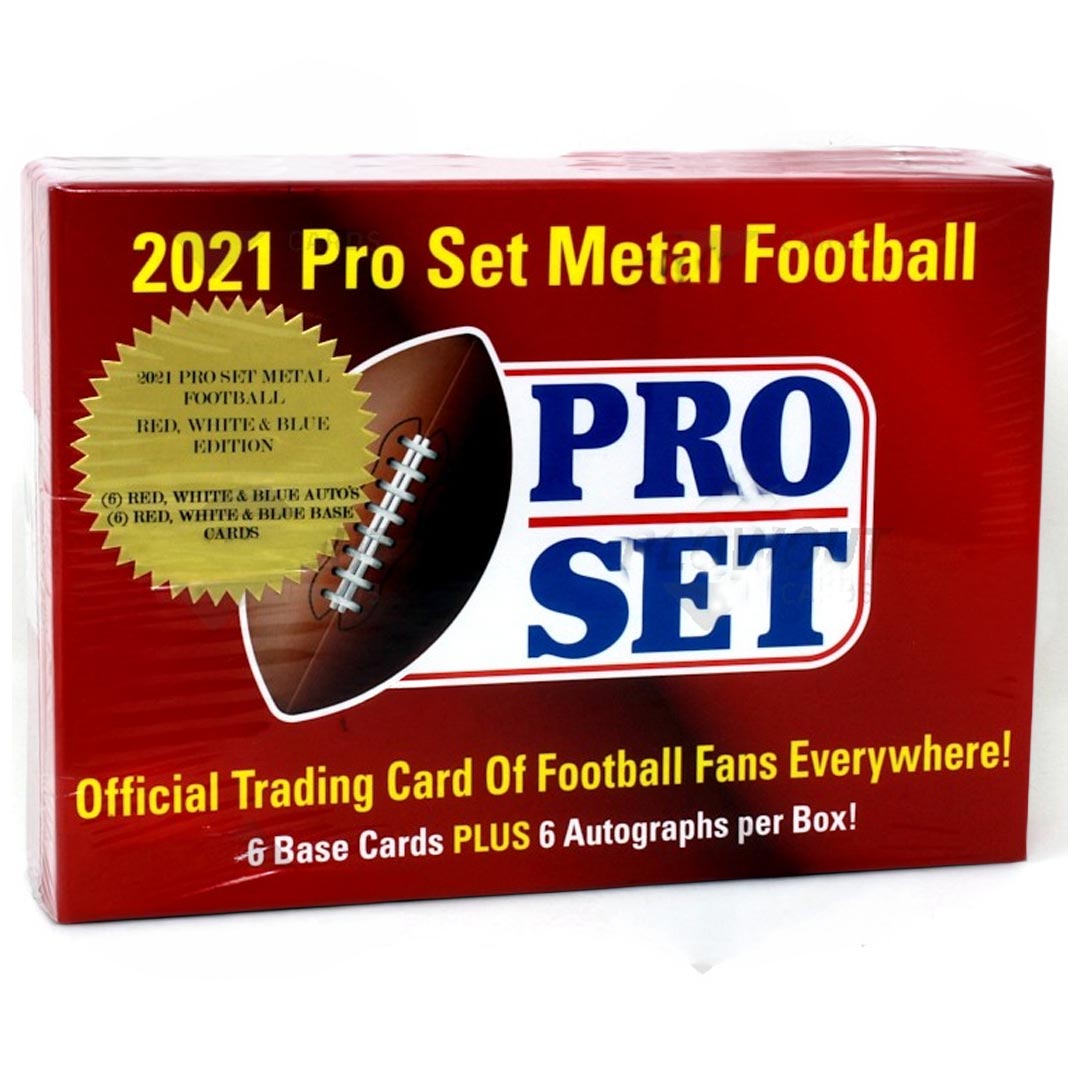 2021 Pro Set Metal Football Red, White & Blue Edition Box