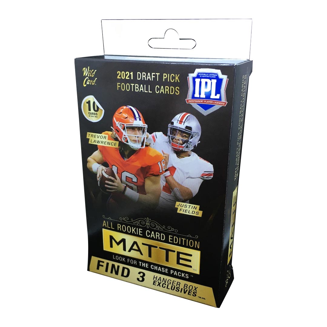 2021 Wild Card MATTE Black Football Hanger Box
