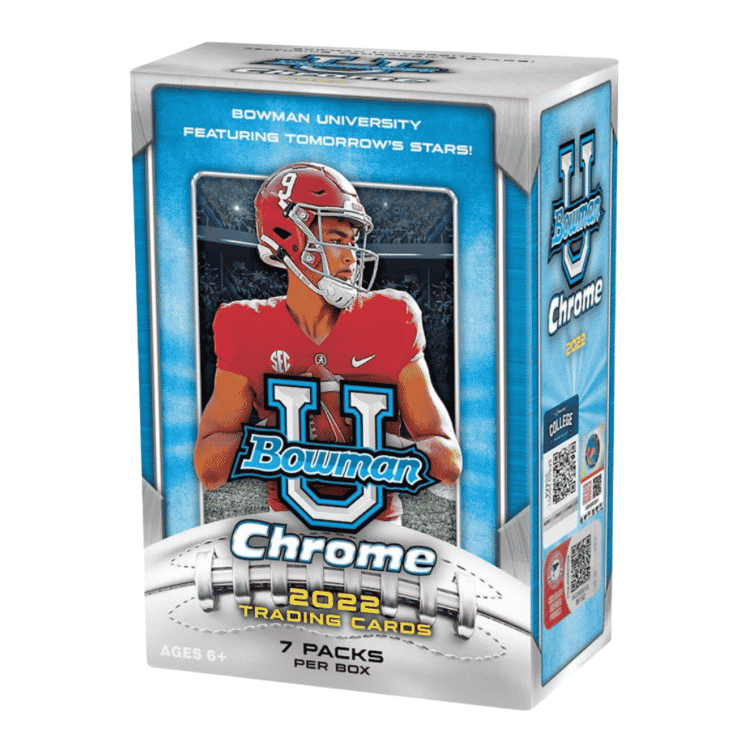 2022 Bowman University Chrome Football Blaster Box