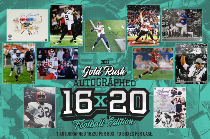 2022 Gold Rush Autographed 16x20 Football Edition Box