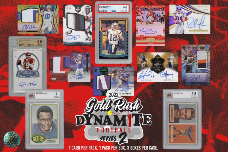 2022 Gold Rush Dynamite Football Series 2 3-Box Case