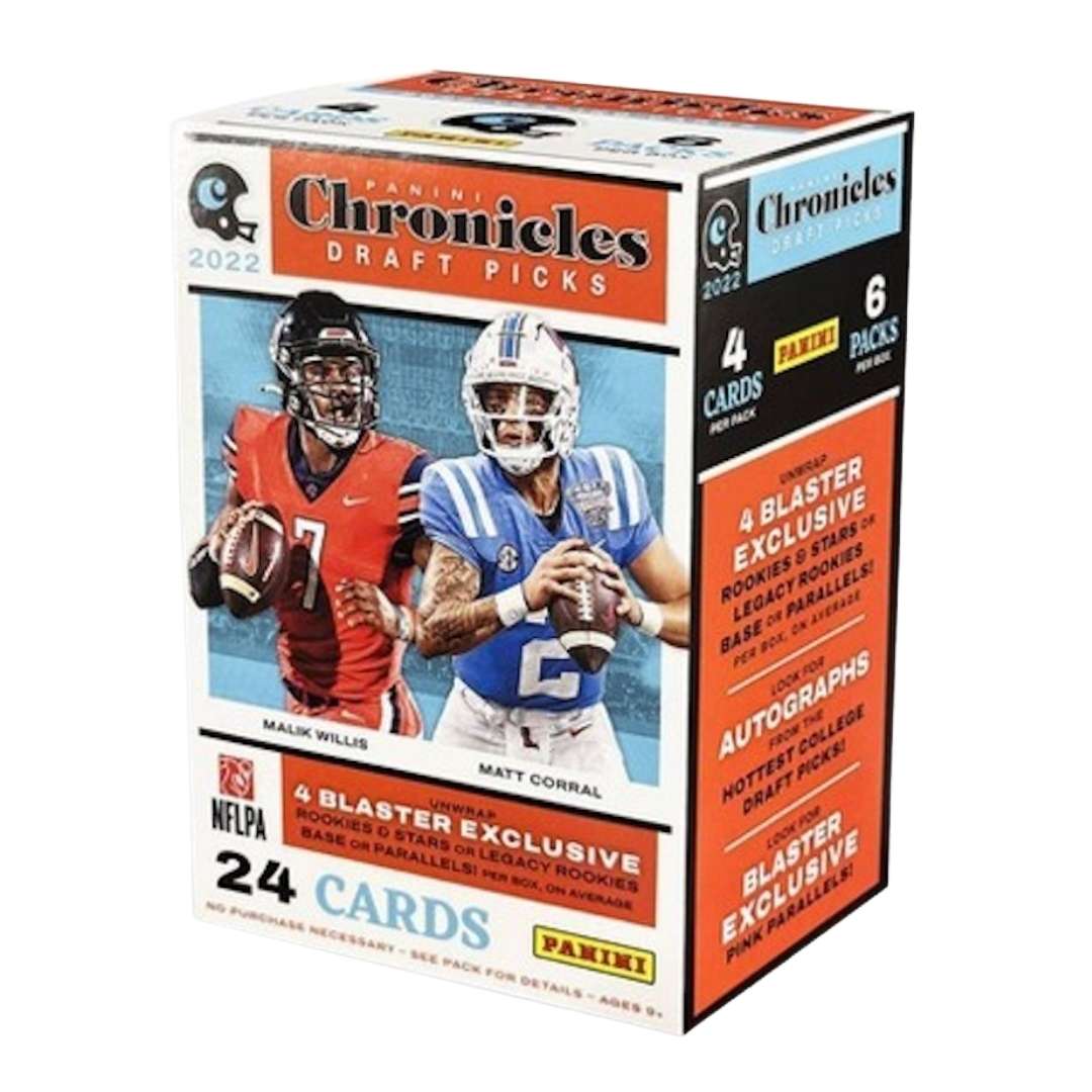 2022 Panini Chronicles Draft Picks Football 6-Pack Blaster Box (Rookies & Stars or Legacy Rookies)