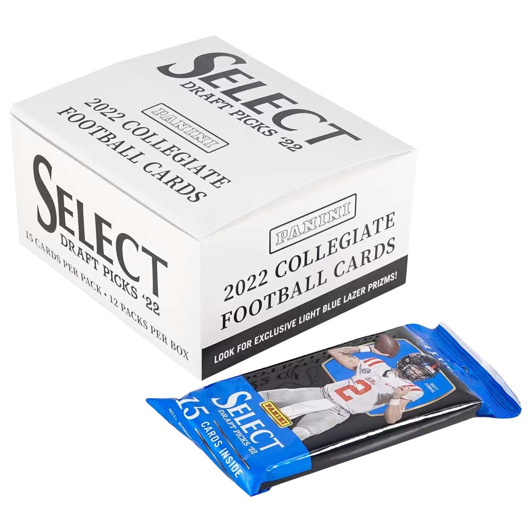 2022 Panini Select Draft Picks Football Jumbo Value Pack Box (Light Blue Lazer Prizms)