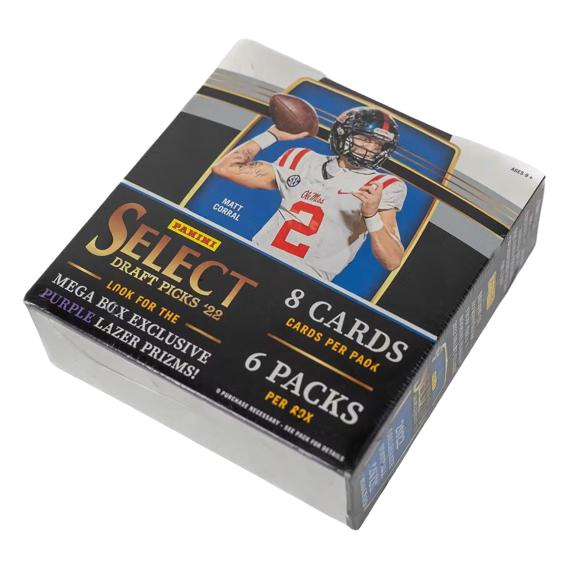 2022 Panini Select Draft Picks Football Mega Box (Purple Lazer Prizms)